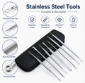 7-Piece Stainless Steel Blackhead Extractor Tool Set | TIKA