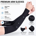 Cooling Sports Arm Sleeves with UV Protection, 1 Pair | TIKA