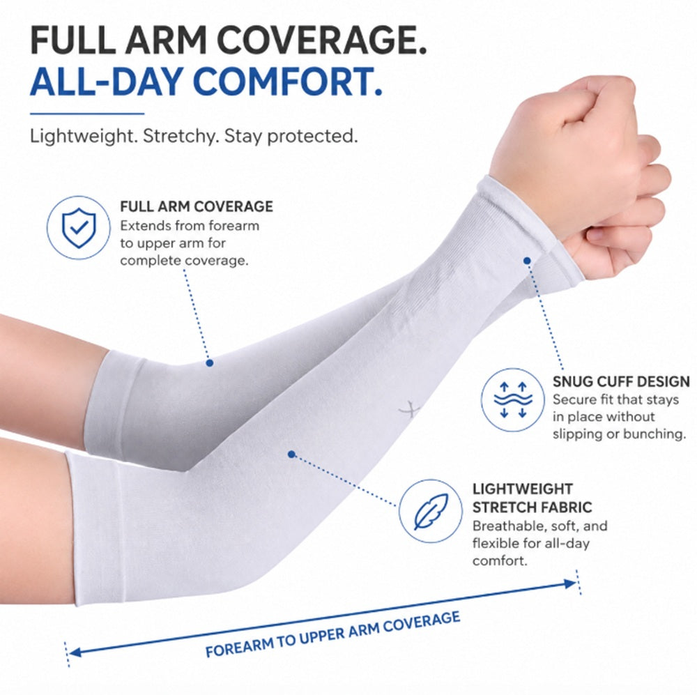Cooling Sports Arm Sleeves with UV Protection, 1 Pair | TIKA