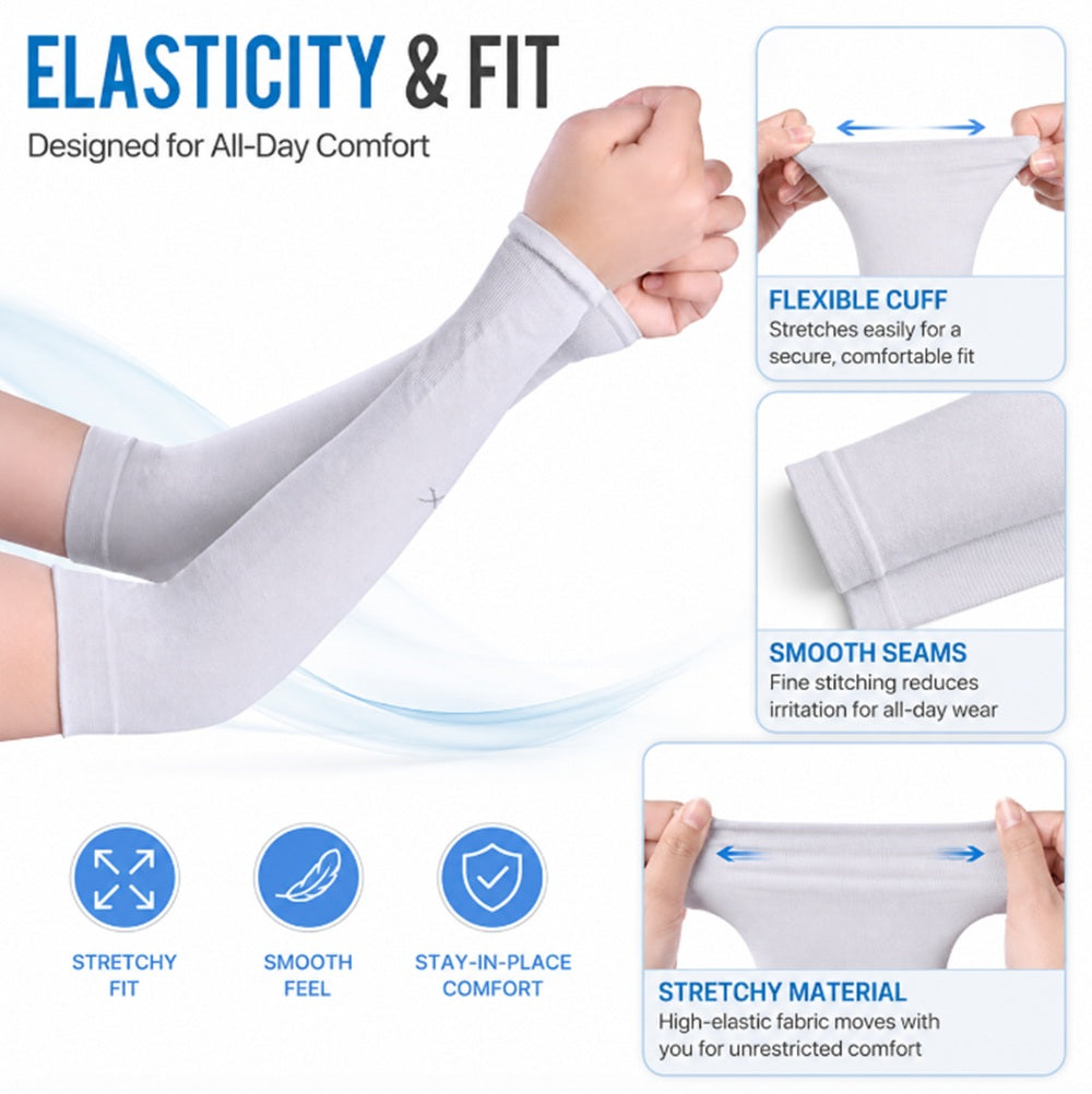 Cooling Sports Arm Sleeves with UV Protection, 1 Pair | TIKA