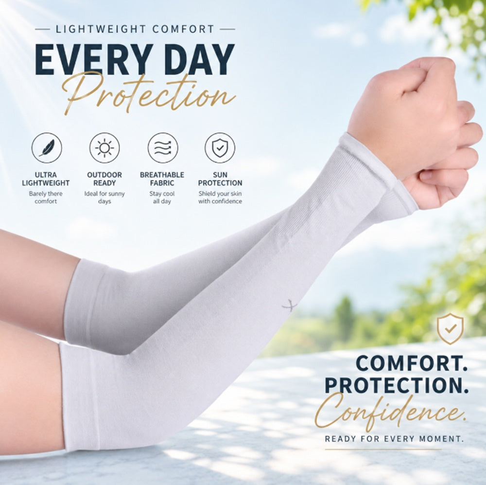 Cooling Sports Arm Sleeves with UV Protection, 1 Pair | TIKA