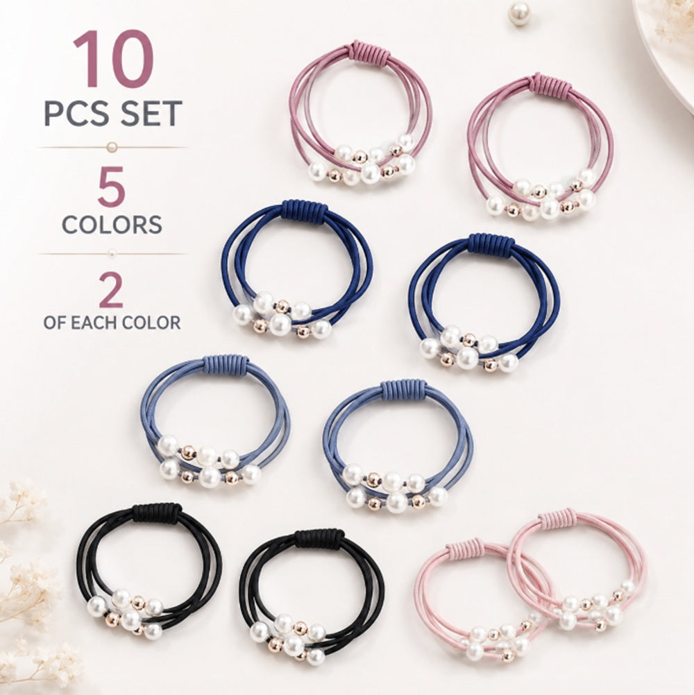 10-Pack Thick Seamless Elastic Hair Ties | TIKA