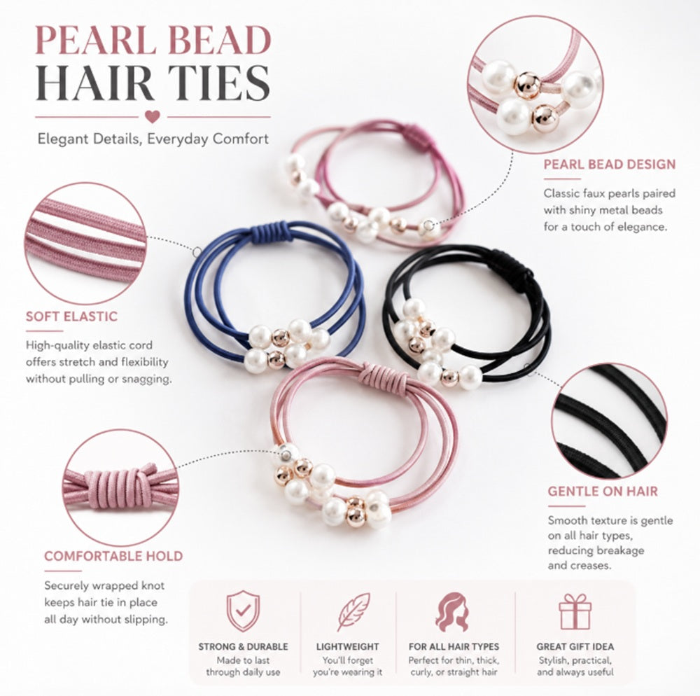 10-Pack Thick Seamless Elastic Hair Ties | TIKA