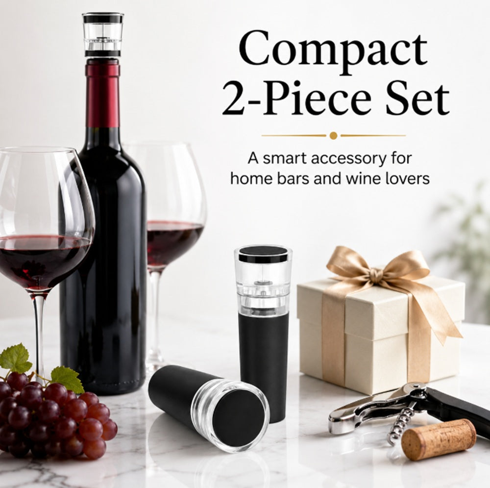 2-Pack Reusable Wine Vacuum Pump Stoppers | TIKA