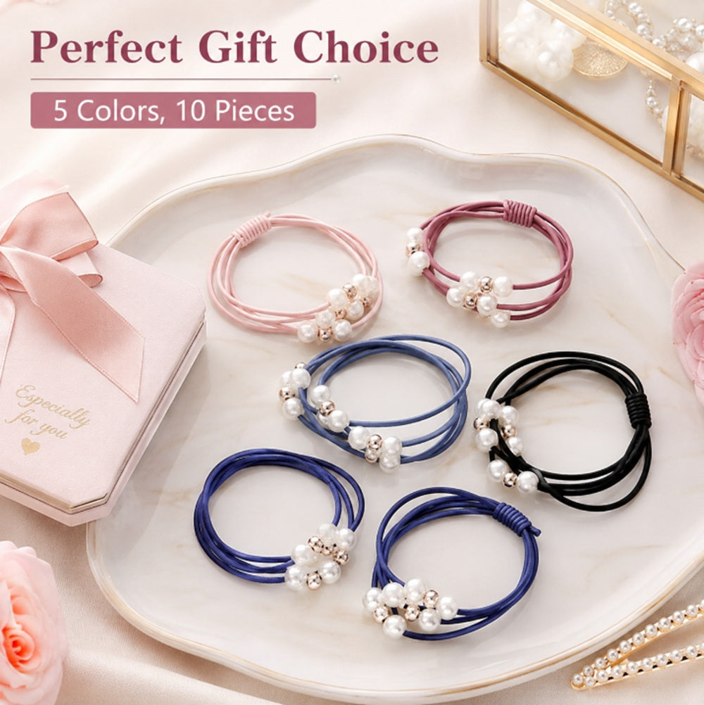10-Pack Thick Seamless Elastic Hair Ties | TIKA