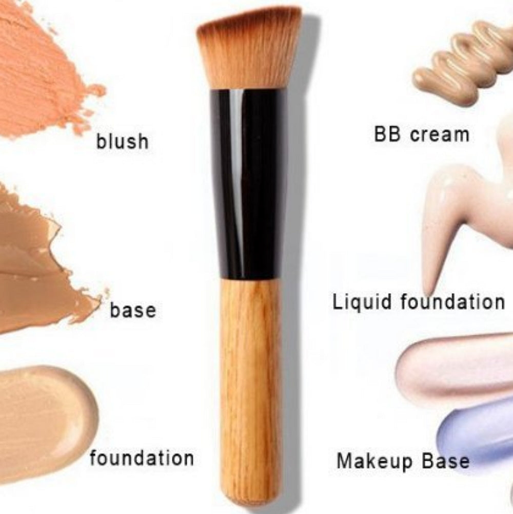 2-Pack Foundation & Powder Buffing Makeup Brushes | TIKA