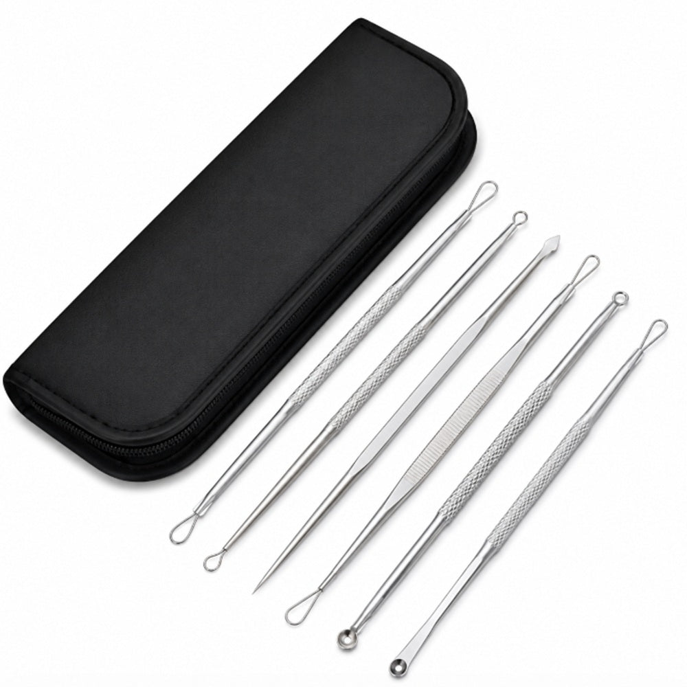 7-Piece Stainless Steel Blackhead Extractor Tool Set | TIKA