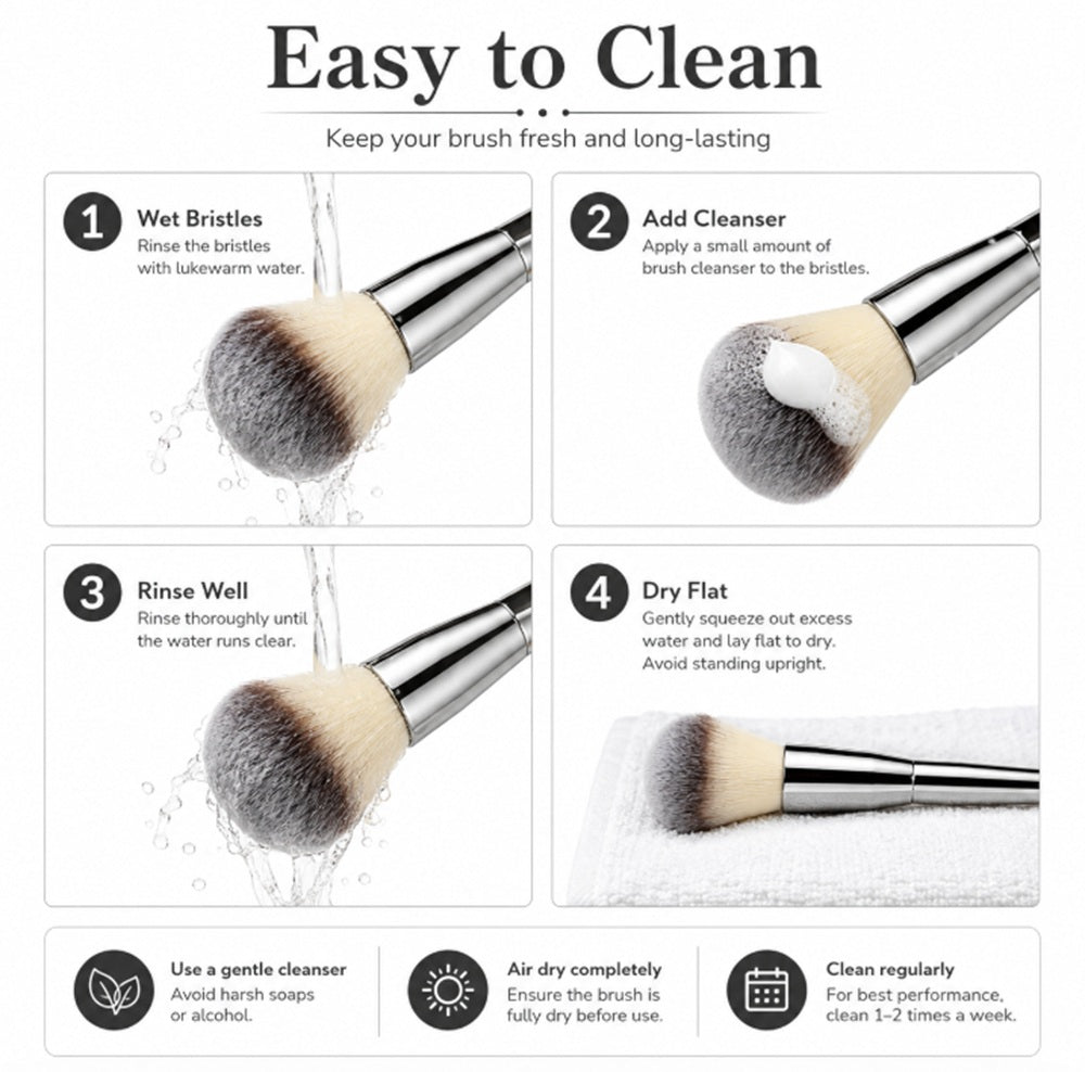 Soft Dense Kabuki Makeup Brush for Foundation & Powder | TIKA