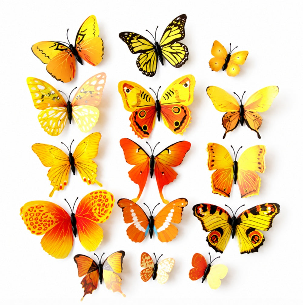 12-Pack 3D Butterfly Wall Stickers | TIKA