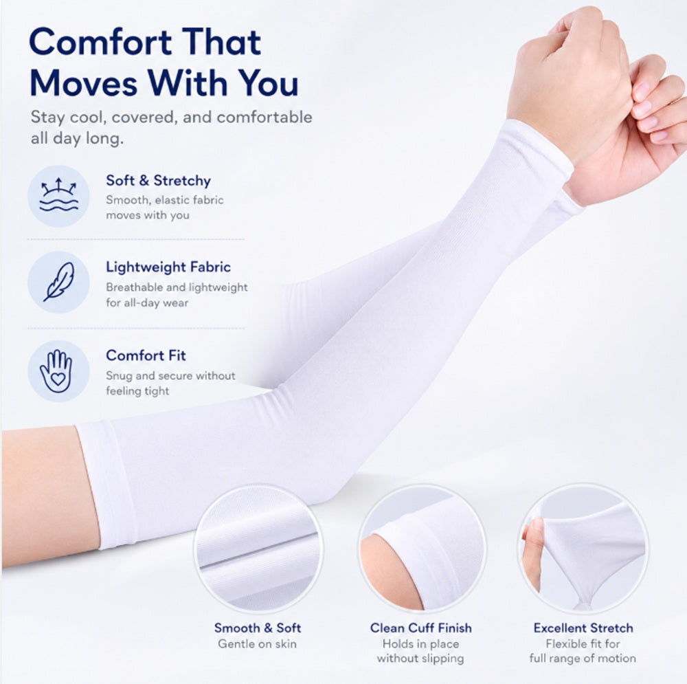 Cooling Sports Arm Sleeves with UV Protection, 1 Pair | TIKA