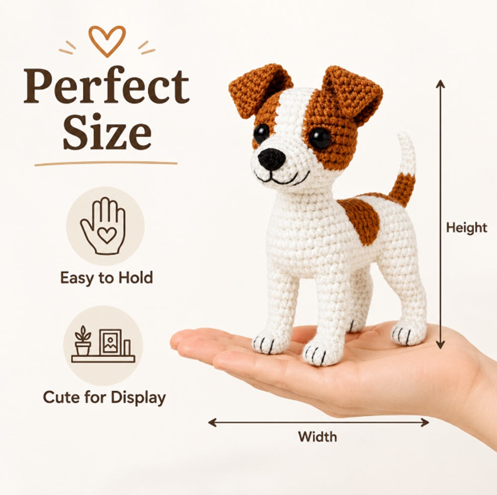 Cute Dog Amigurumi Crochet Kit for Beginners | TIKA