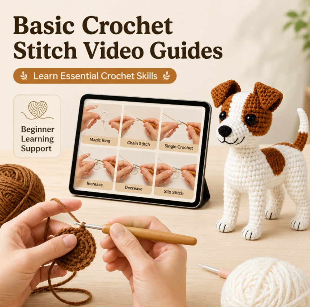 Cute Dog Amigurumi Crochet Kit for Beginners | TIKA