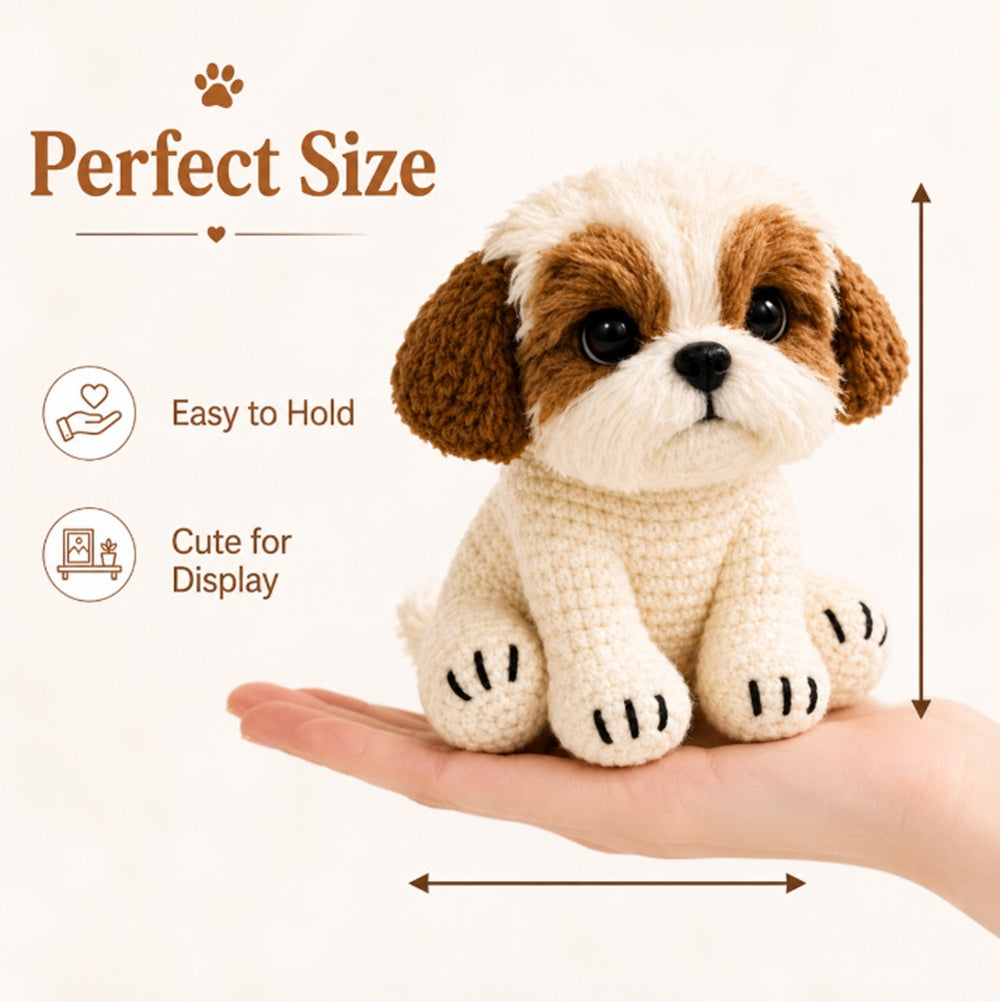 Cute Dog Crochet Kit for Beginners with Video Tutorials – TIKA