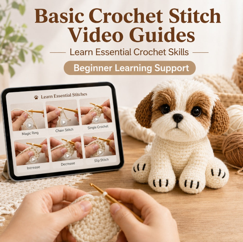 Cute Dog Crochet Kit for Beginners with Video Tutorials – TIKA