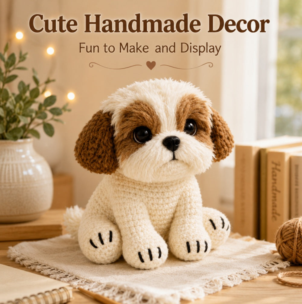Cute Dog Crochet Kit for Beginners with Video Tutorials – TIKA