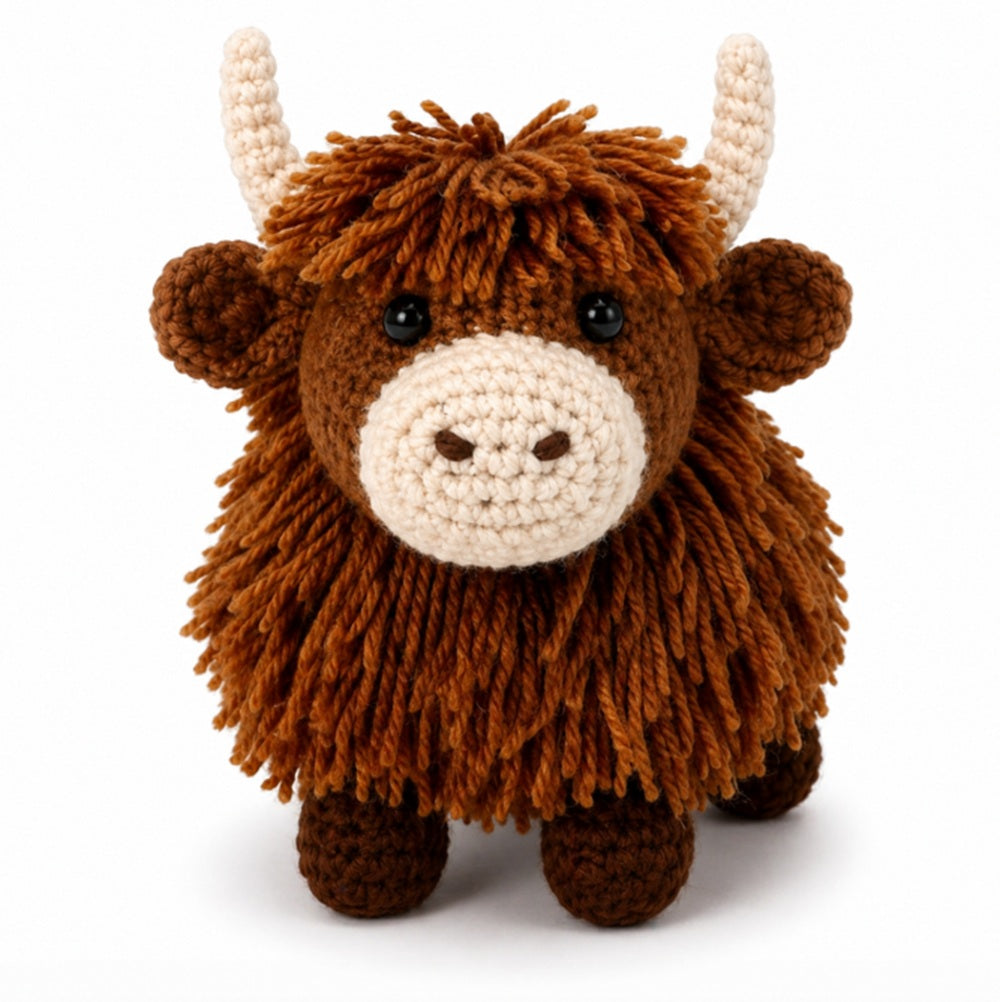 Highland Cow Crochet Kit for Beginners with Video Tutorial – TIKA