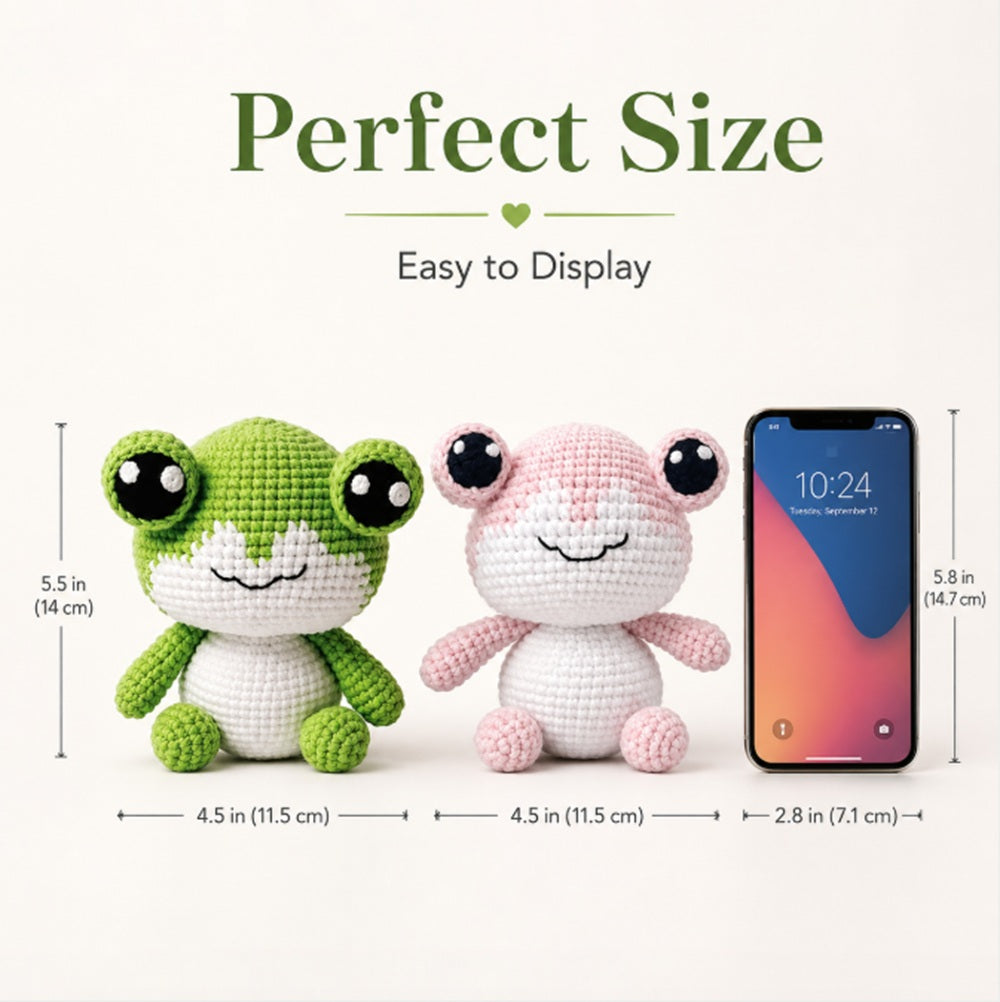 Frog Crochet Kit for Beginners, 2 Pack with Video Tutorial – TIKA