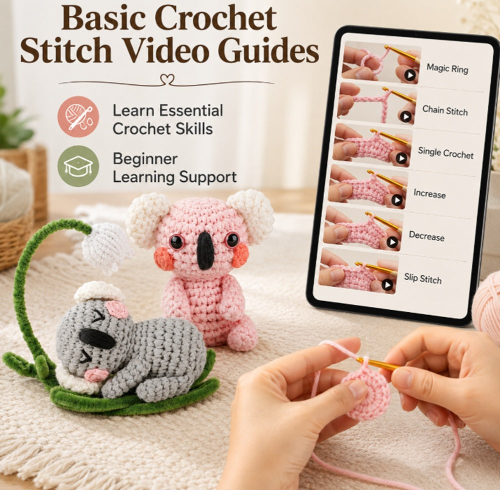 Koala Crochet Kit for Beginners, 2 Pack with Video Tutorials – TIKA