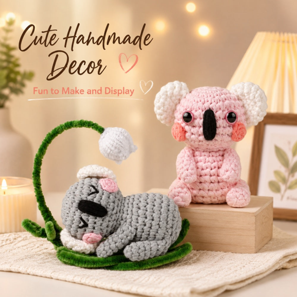 Koala Crochet Kit for Beginners, 2 Pack with Video Tutorials – TIKA