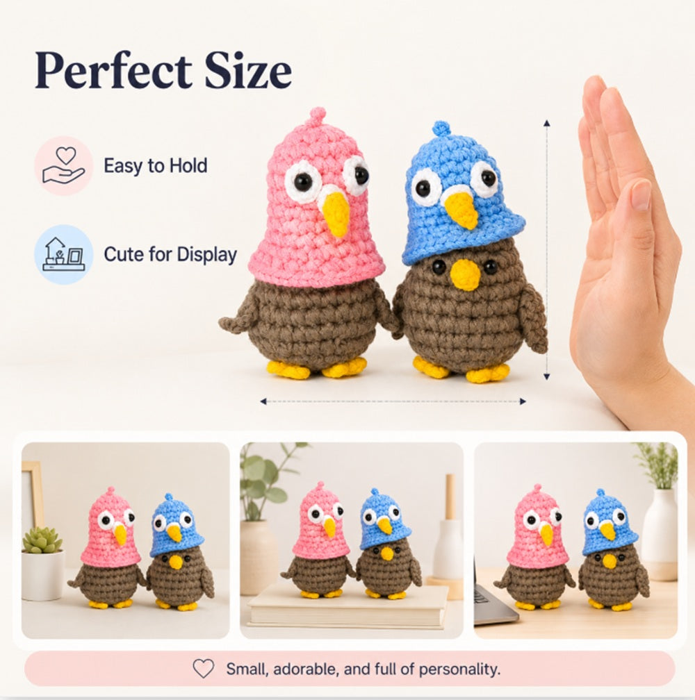Penguin Crochet Kit for Beginners, 2 Pack with Video Tutorials – TIKA