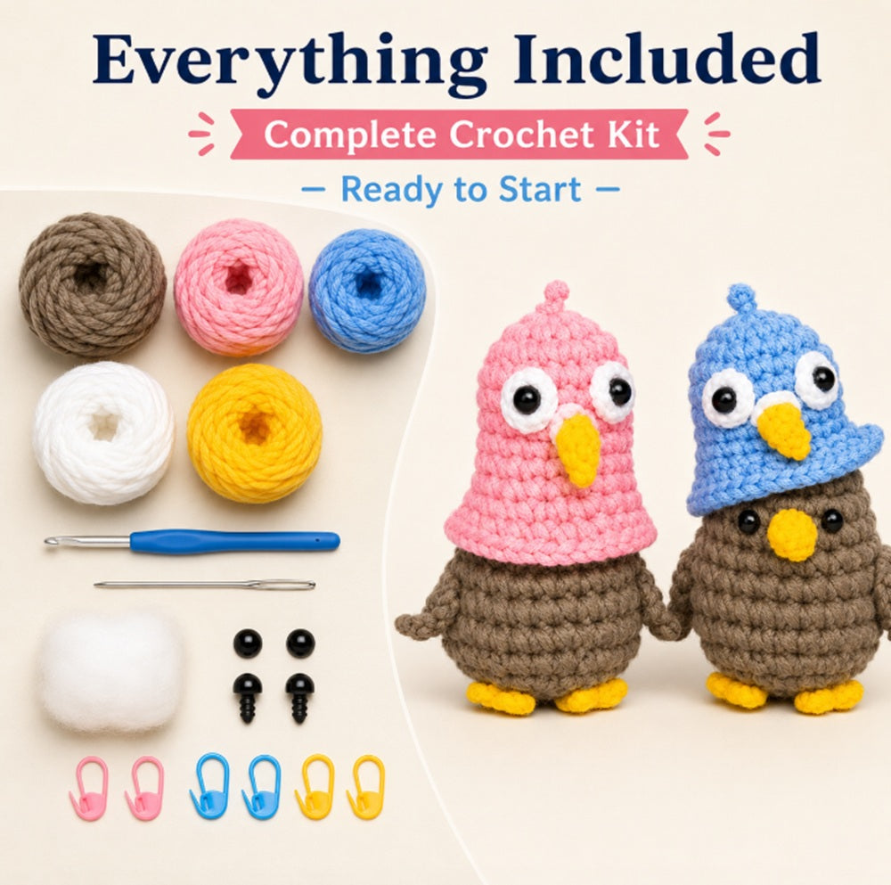 Penguin Crochet Kit for Beginners, 2 Pack with Video Tutorials – TIKA