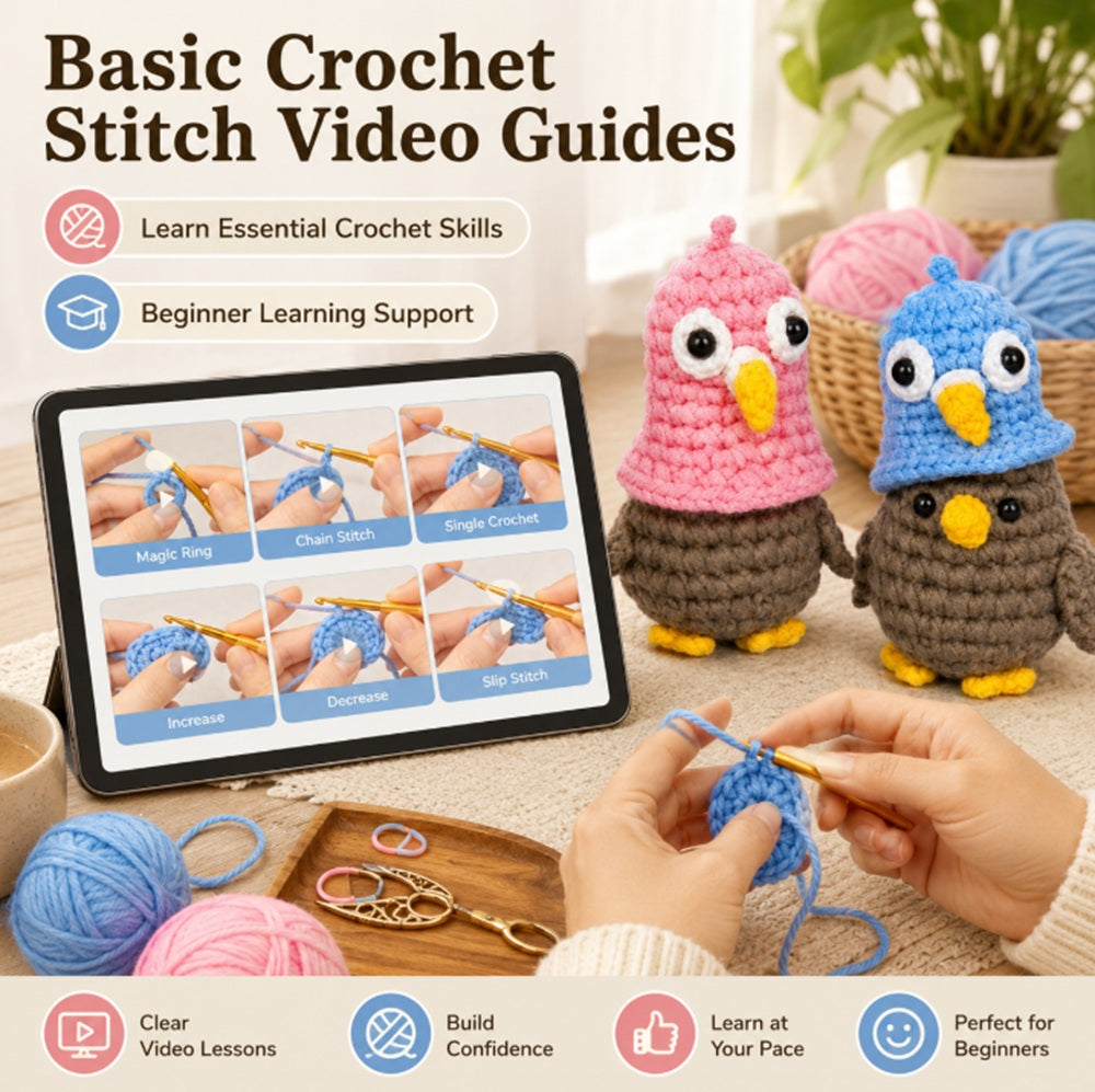 Penguin Crochet Kit for Beginners, 2 Pack with Video Tutorials – TIKA