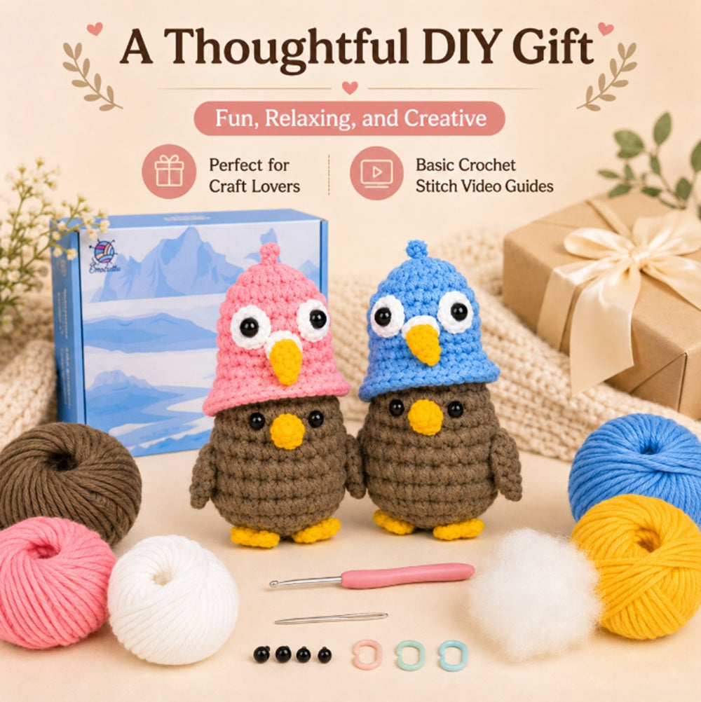 Penguin Crochet Kit for Beginners, 2 Pack with Video Tutorials – TIKA