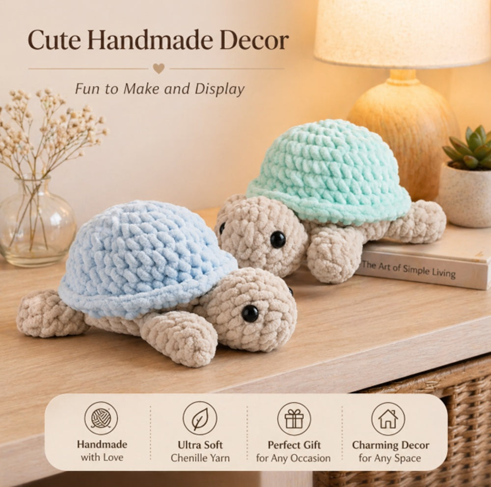 Turtle Crochet Kit for Beginners, 2 Pack with Video Tutorial – TIKA