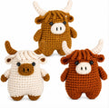 Highland Cow Crochet Kit for Beginners, 3 Pack with Video Tutorials – TIKA