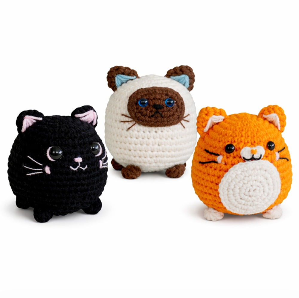 Cat Crochet Kit for Beginners, 3 Pack with Video Tutorial – TIKA
