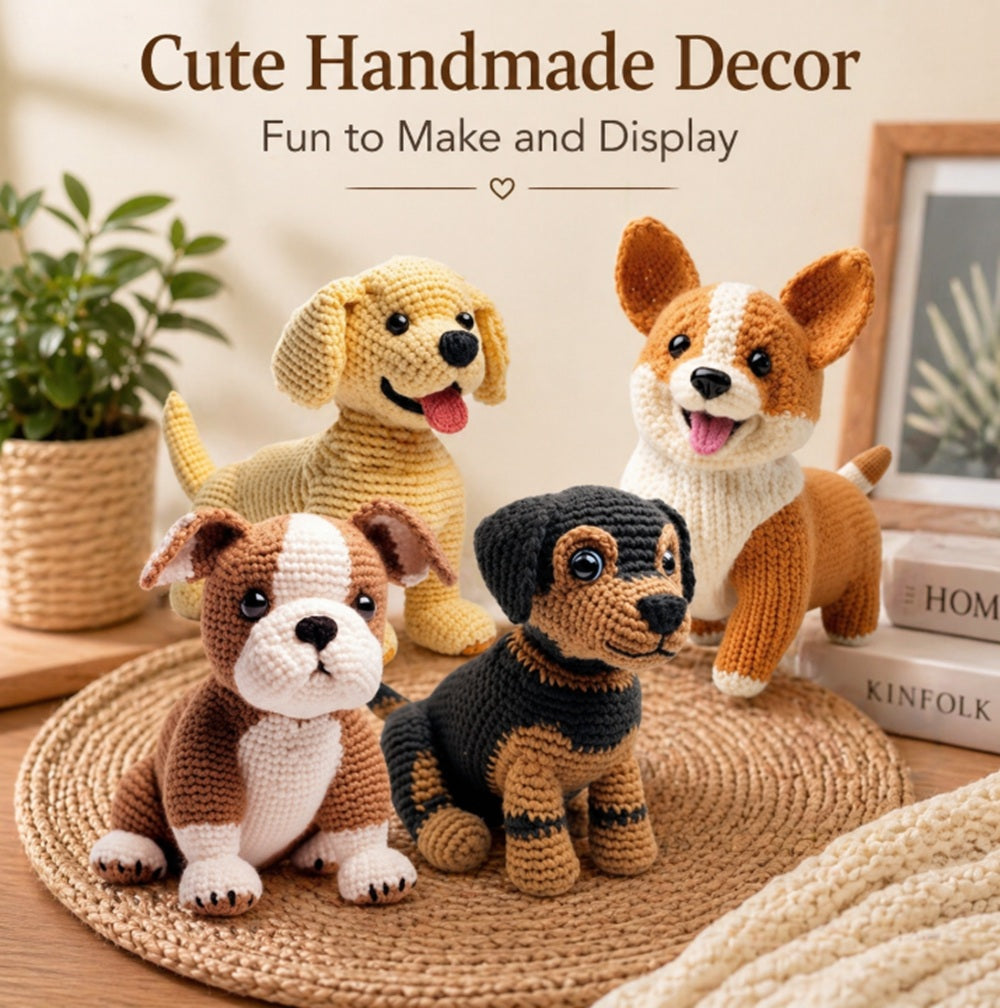 Puppy Crochet Kit for Beginners, 4 Pack with Video Tutorial – TIKA