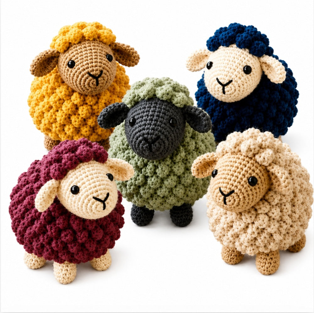 5-Pack Sheep Crochet Kit for Beginners | TIKA
