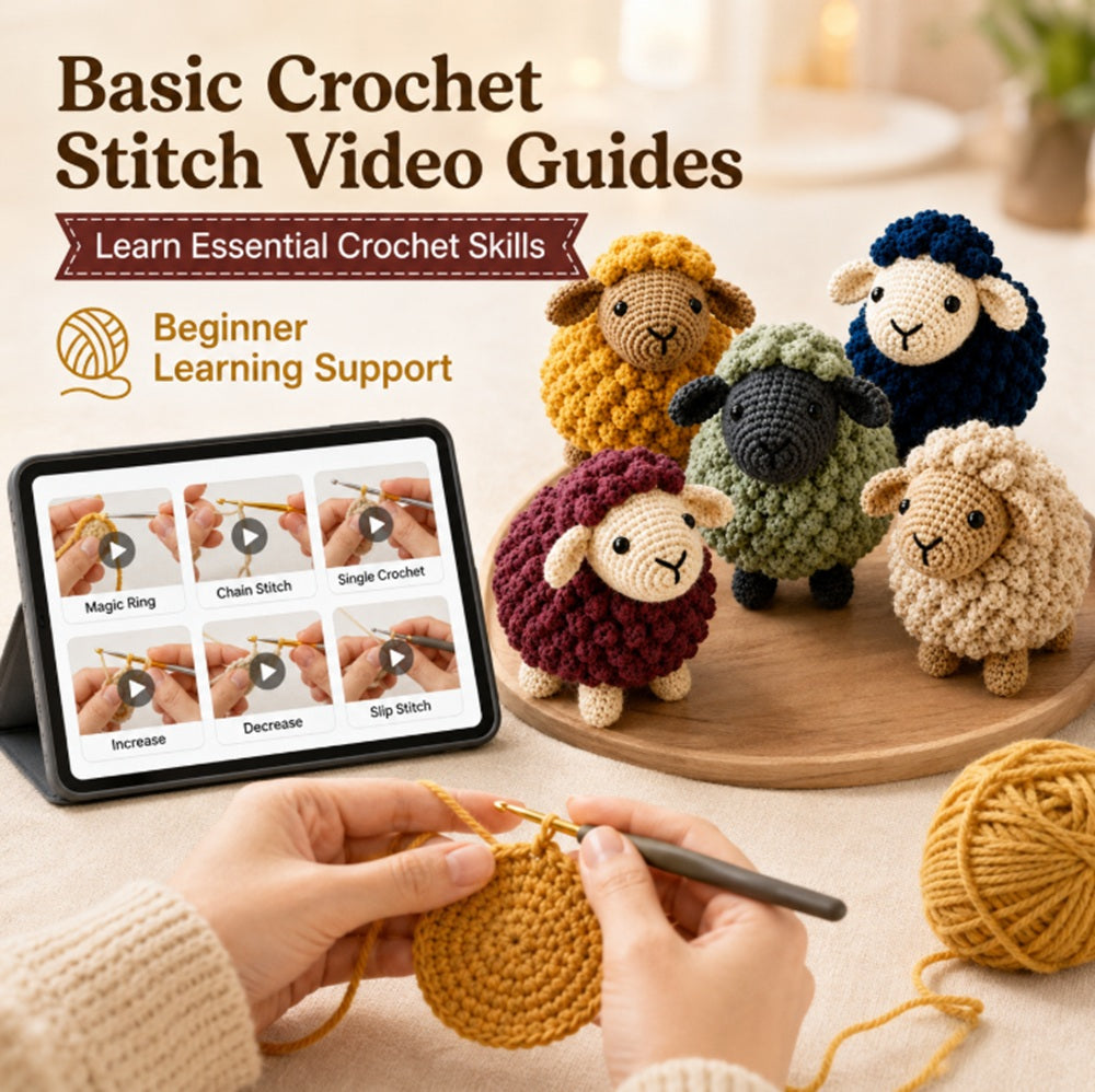 5-Pack Sheep Crochet Kit for Beginners | TIKA