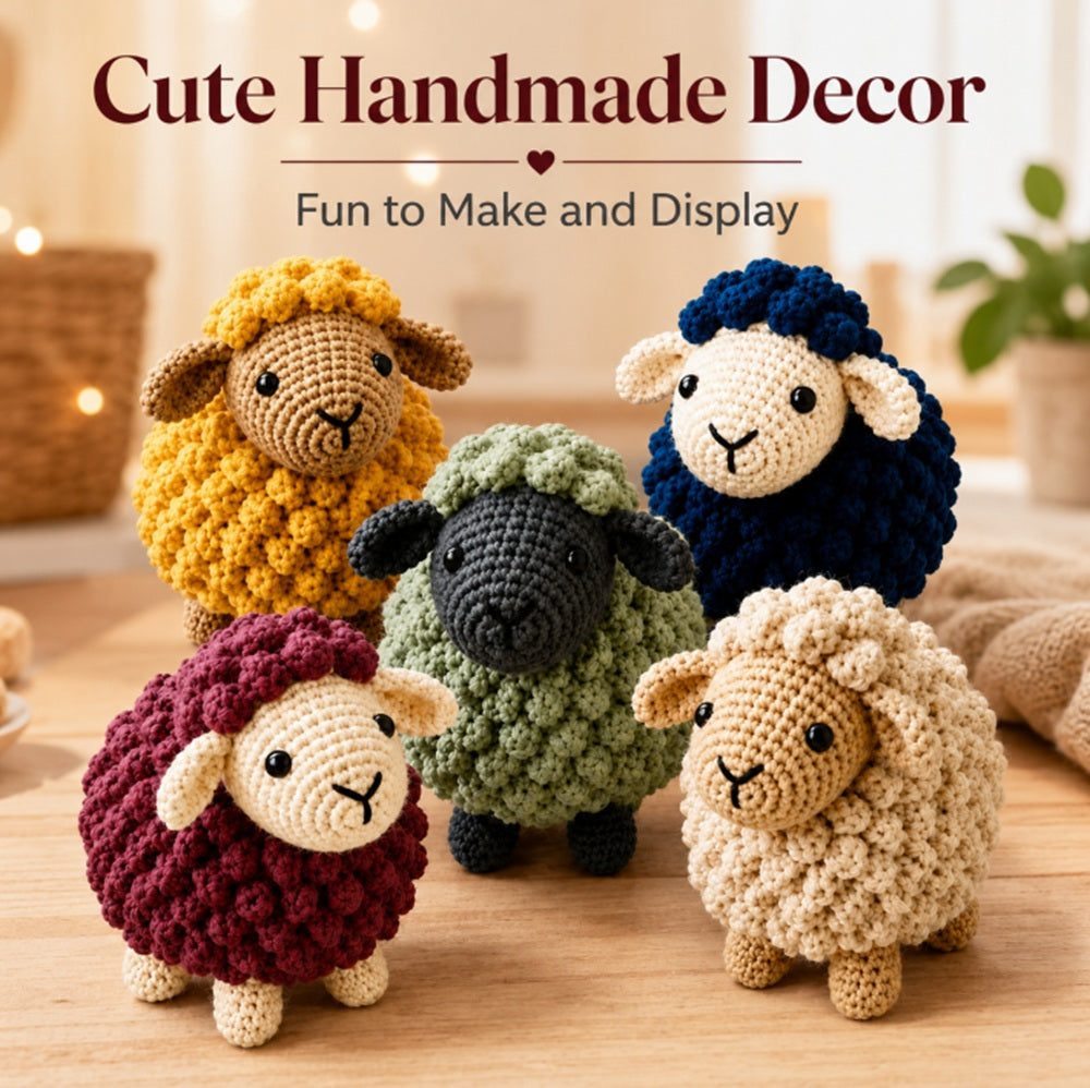 5-Pack Sheep Crochet Kit for Beginners | TIKA