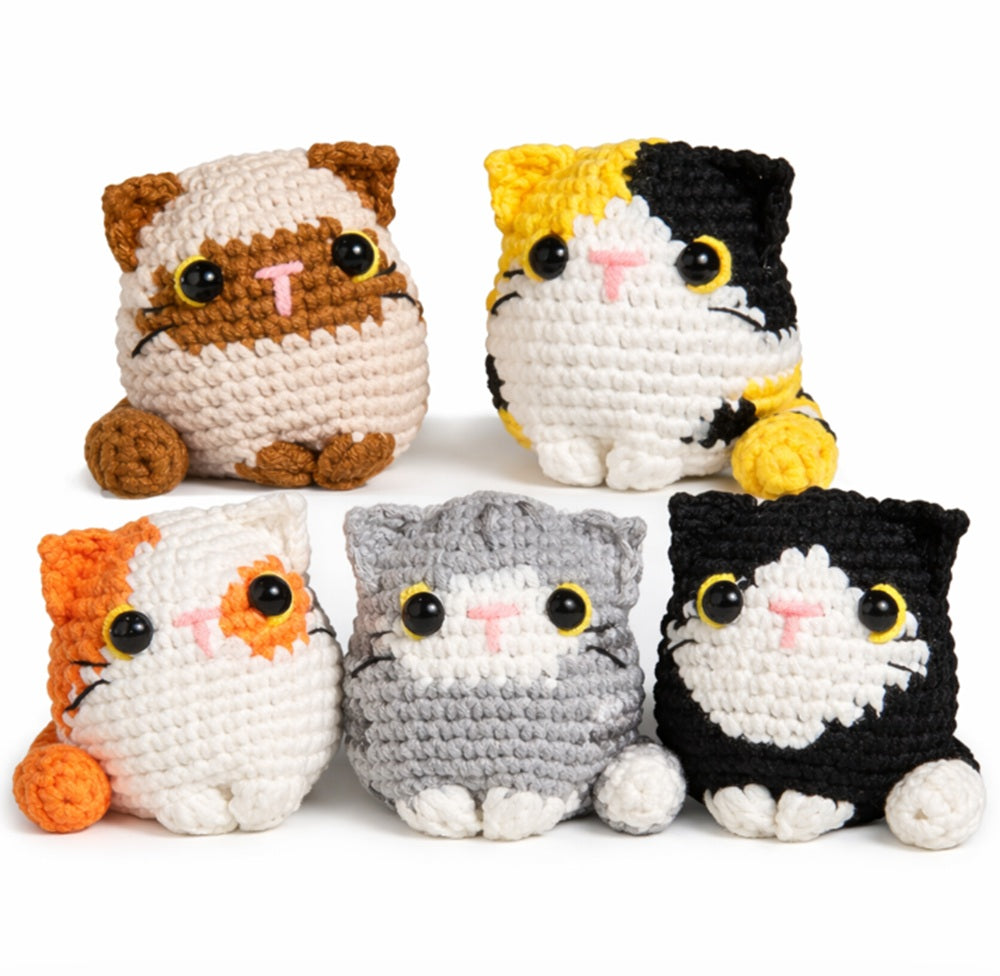 Cat Crochet Kit for Beginners, 5 Pack with Video Tutorial – TIKA