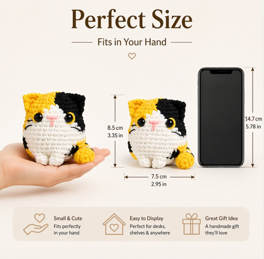 Cat Crochet Kit for Beginners, 5 Pack with Video Tutorial – TIKA