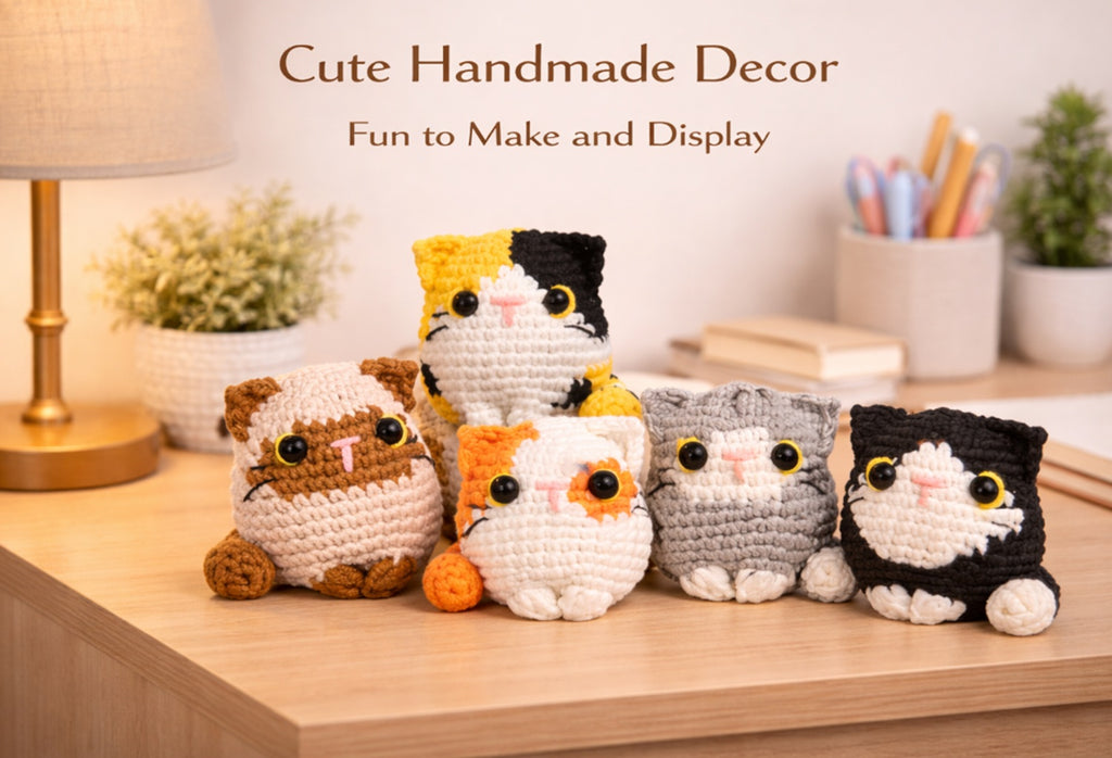 Cat Crochet Kit for Beginners, 5 Pack with Video Tutorial – TIKA