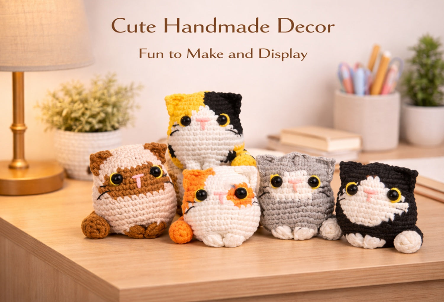 Cat Crochet Kit for Beginners, 5 Pack with Video Tutorial – TIKA
