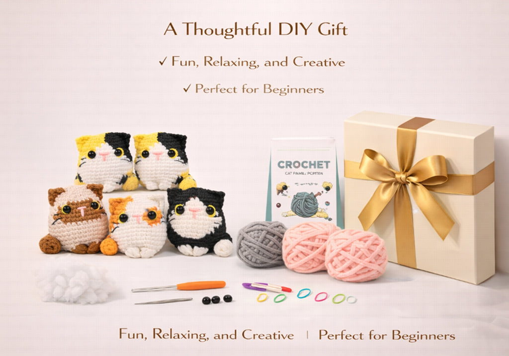 Cat Crochet Kit for Beginners, 5 Pack with Video Tutorial – TIKA