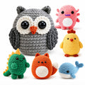 Animal Crochet Kit for Beginners, 6 Pack with Video Tutorial – TIKA