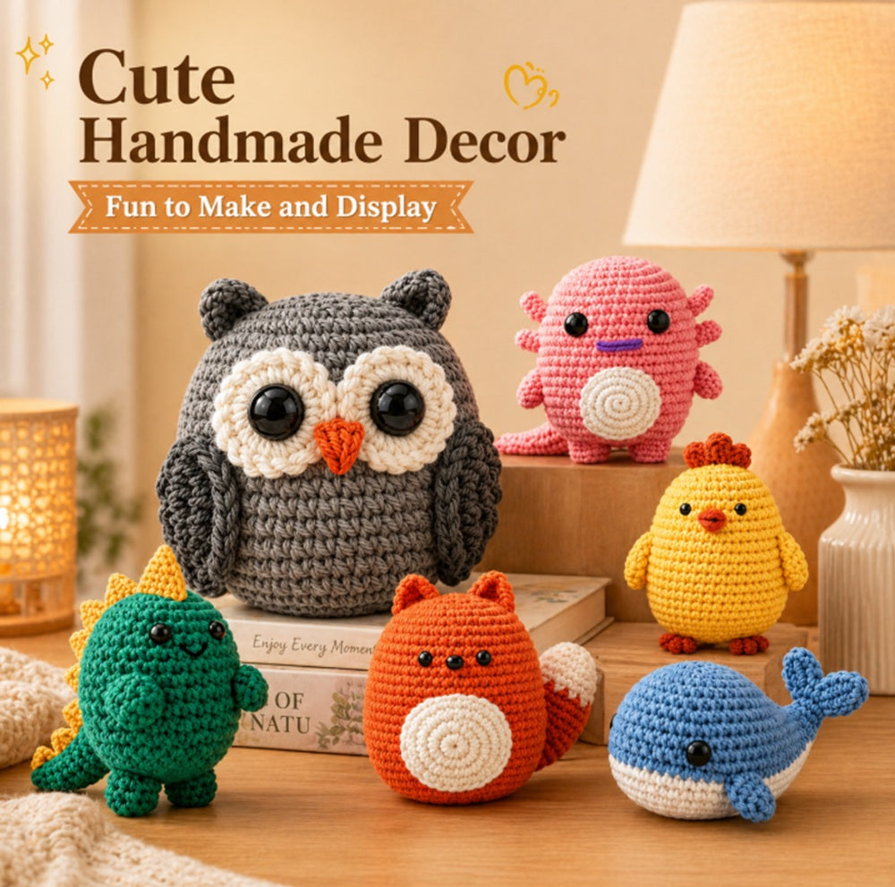 Animal Crochet Kit for Beginners, 6 Pack with Video Tutorial – TIKA