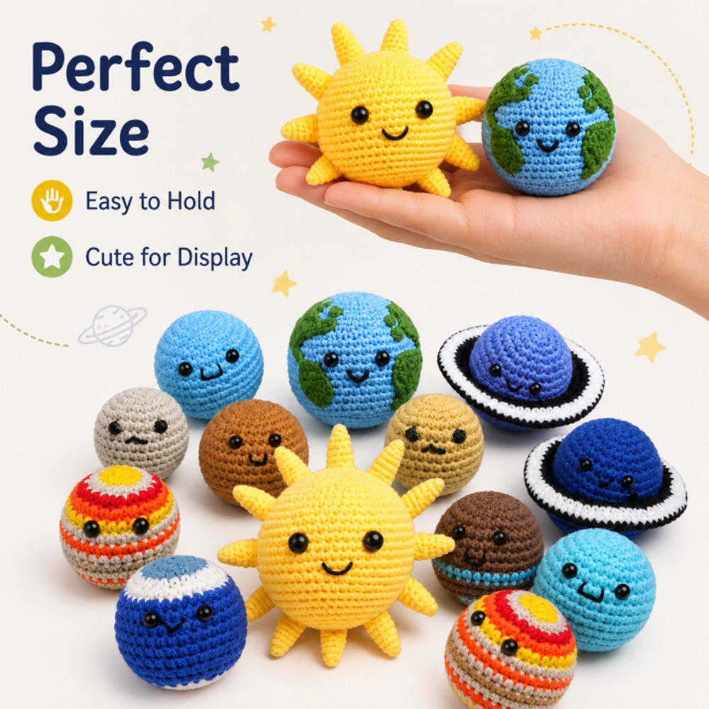 Solar System Crochet Kit for Beginners with Video Tutorials – TIKA