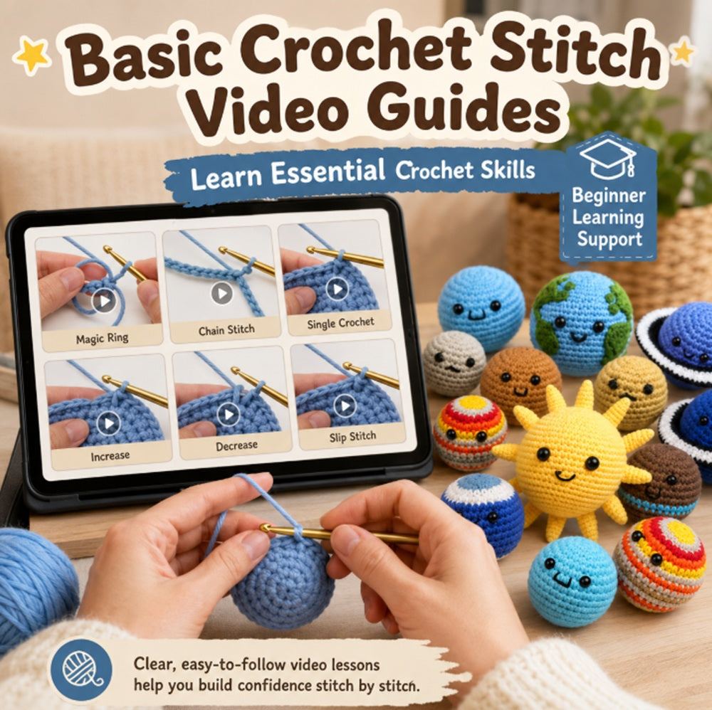 Solar System Crochet Kit for Beginners with Video Tutorials – TIKA