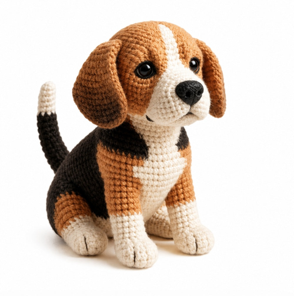 Beagle Dog Crochet Kit for Beginners with Video Tutorials – TIKA