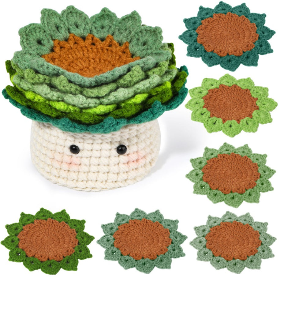 Crochet Coaster & Plant Pot Cover Kit for Beginners with Video – TIKA
