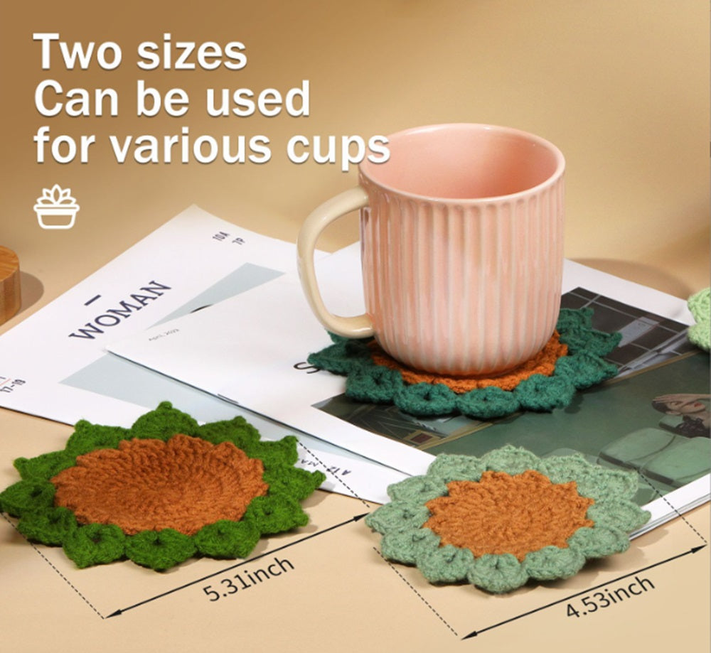 Crochet Coaster & Plant Pot Cover Kit for Beginners with Video – TIKA