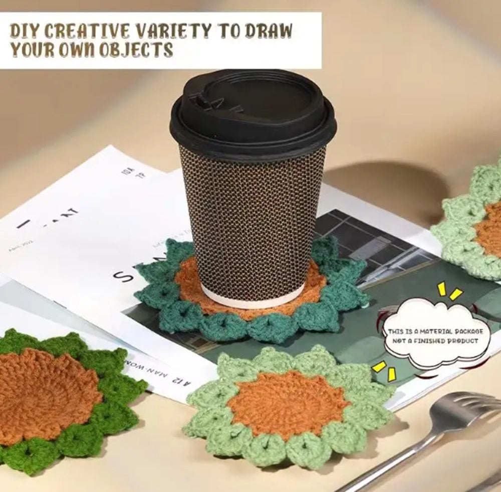 Crochet Coaster & Plant Pot Cover Kit for Beginners with Video – TIKA