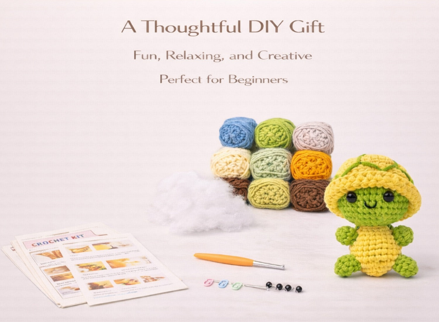 Turtle Amigurumi Crochet Kit for Beginners with Video Tutorial – TIKA