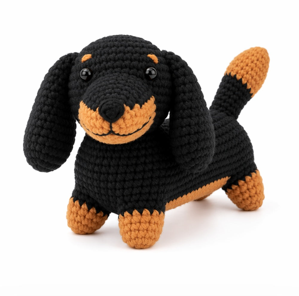 Dachshund Dog Crochet Kit for Beginners with Video Tutorial – TIKA