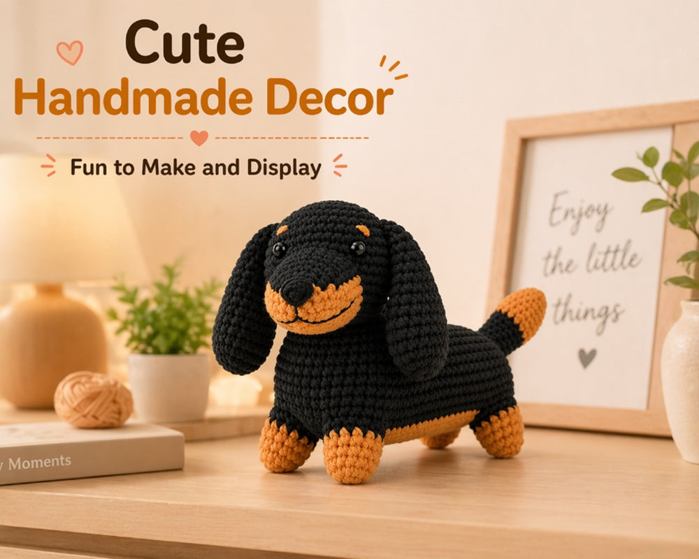 Dachshund Dog Crochet Kit for Beginners with Video Tutorial – TIKA